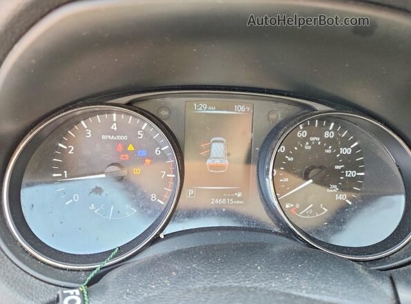 KNMAT2MV7HP531616 2017 NISSAN ROGUE Silver Instrument cluster view