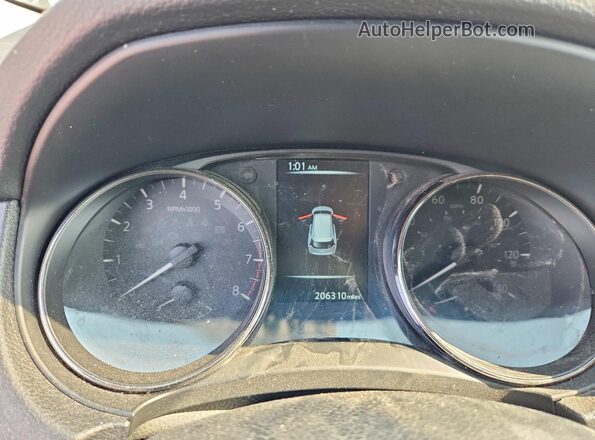KNMAT2MV7HP539232 2017 NISSAN ROGUE Black Widok zestawu wskaźników