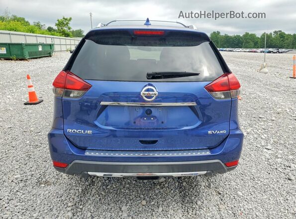 KNMAT2MV7HP542910 2017 NISSAN ROGUE Blue Widok z tyłu