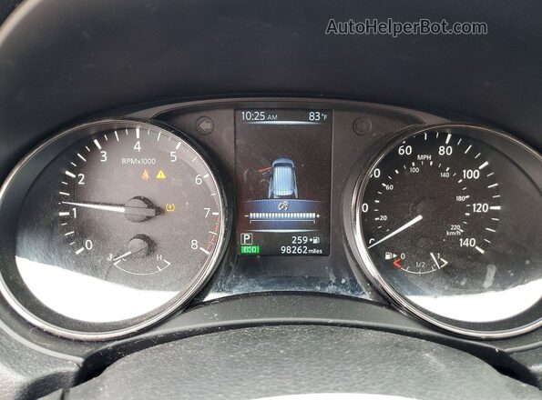 KNMAT2MV7HP542910 2017 NISSAN ROGUE Blue Widok zestawu wskaźników