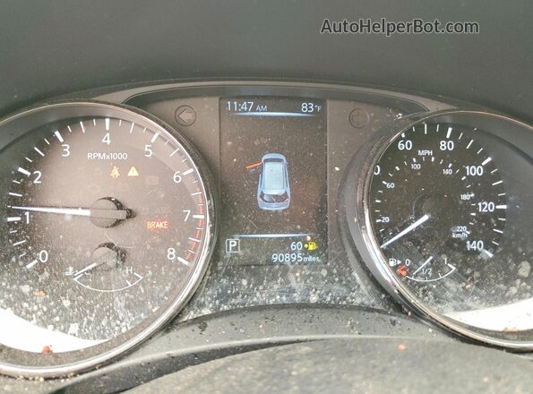 KNMAT2MV7HP570030 2017 NISSAN ROGUE Gray Вид щитка приладів