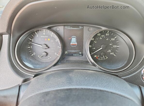 KNMAT2MV7HP573493 2017 NISSAN ROGUE White Instrument cluster view