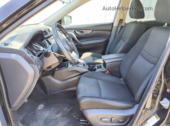 KNMAT2MV7JP579817 2018 NISSAN ROGUE Black წინა სალონის ხედი