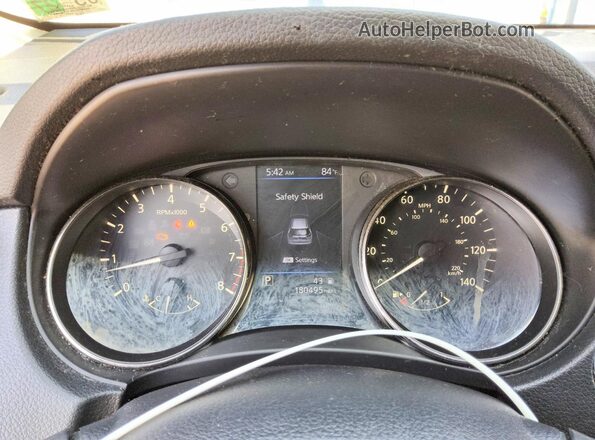 KNMAT2MV7JP579817 2018 NISSAN ROGUE Black ხელსაწყოთა პანელის ხედი