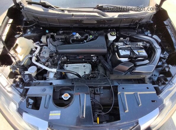 KNMAT2MV7JP579817 2018 NISSAN ROGUE Black ძრავის განყოფილების ხედი