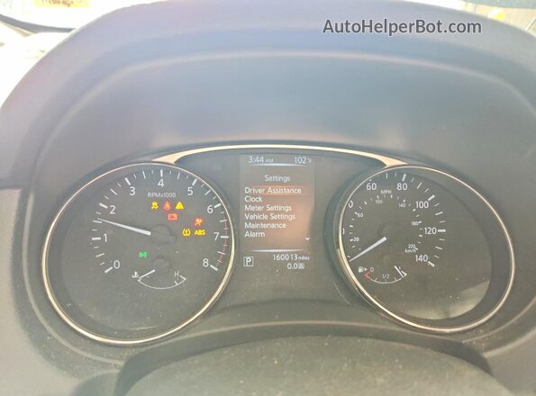 KNMAT2MV8GP633943 2016 NISSAN ROGUE Silver Vista del cuadro de instrumentos