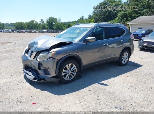 KNMAT2MV8GP648295 2016 NISSAN ROGUE Gray Przód lewy