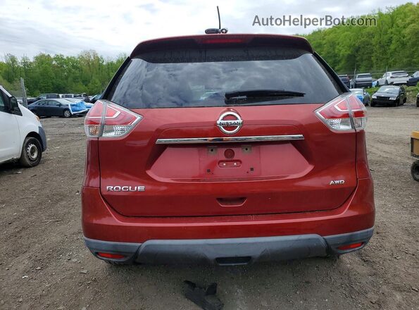 KNMAT2MV8GP707930 2016 NISSAN ROGUE Red Rear view