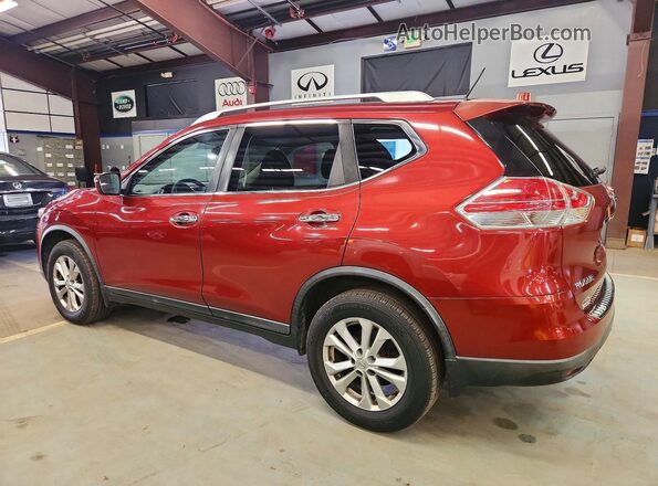KNMAT2MV8GP727269 2016 NISSAN ROGUE Red Trasero izquierdo