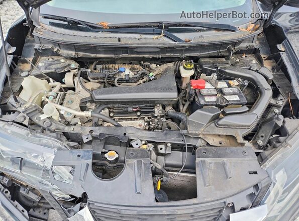 KNMAT2MV8JP501224 2018 NISSAN ROGUE Black ძრავის განყოფილების ხედი
