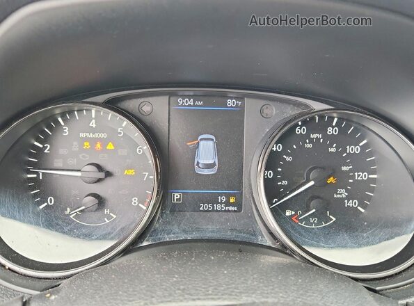 KNMAT2MV8JP501224 2018 NISSAN ROGUE Black ხელსაწყოთა პანელის ხედი