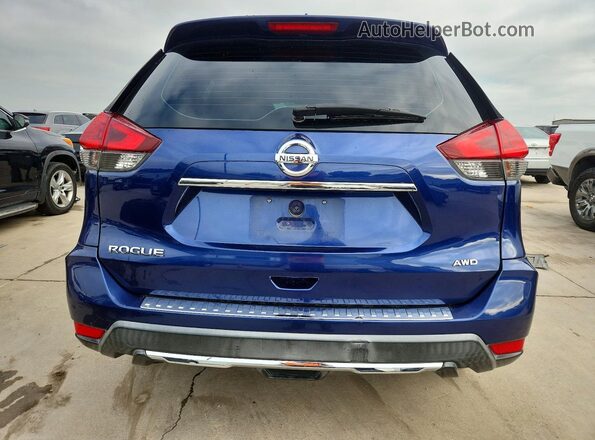 KNMAT2MV8JP552089 2018 NISSAN ROGUE Синий Вид сзади