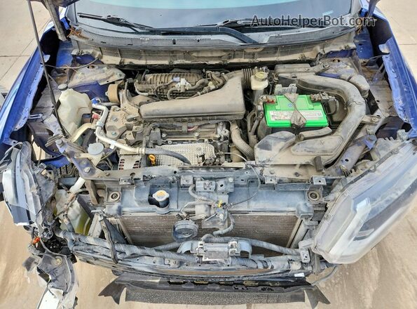 KNMAT2MV8JP552089 2018 NISSAN ROGUE Синий Вид задней части салона