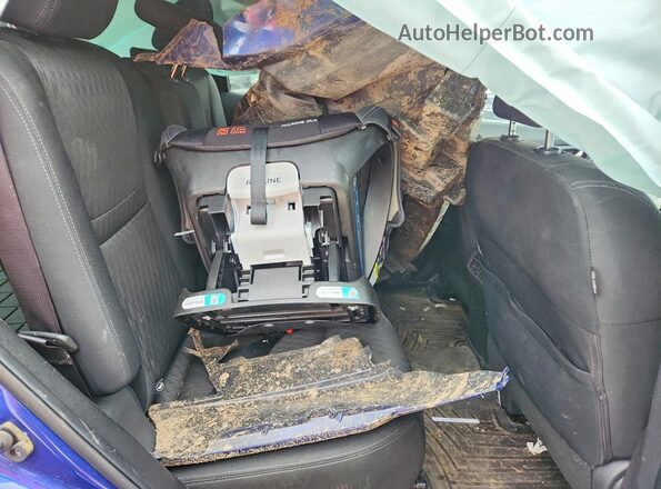 KNMAT2MV8KP532717 2019 NISSAN ROGUE Blue უკანა სავარძლების ხედი