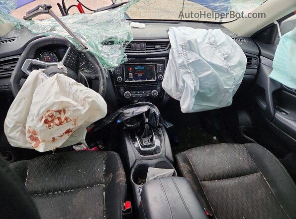 KNMAT2MV8KP532717 2019 NISSAN ROGUE Blue წინა პანელის ხედი