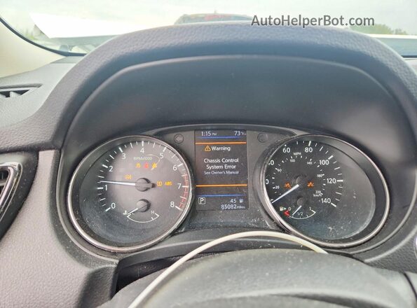 KNMAT2MV8KP536329 2019 NISSAN ROGUE White Вид щитка приладів
