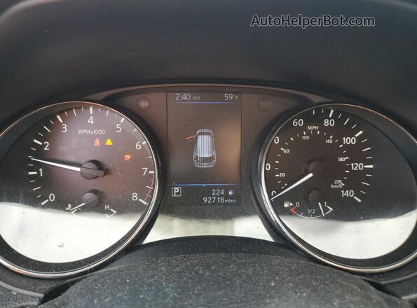 KNMAT2MV8KP548559 2019 NISSAN ROGUE Silver Widok zestawu wskaźników
