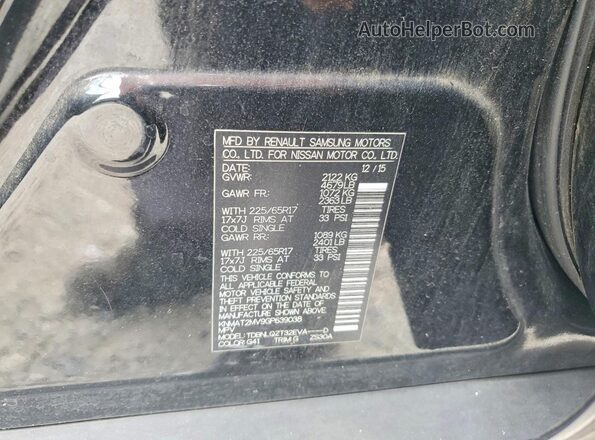 KNMAT2MV9GP639038 2016 NISSAN ROGUE Black Սալոնի 360 աստիճան տեսք