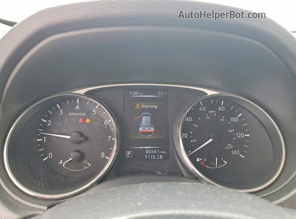 KNMAT2MV9GP639038 2016 NISSAN ROGUE Black Սարքավորումների վահանակի տեսք
