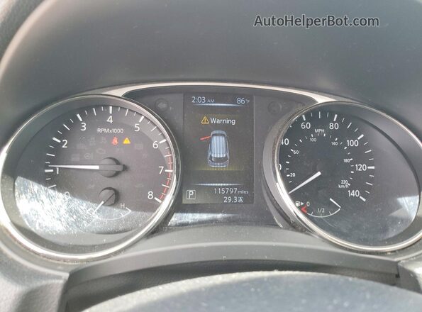KNMAT2MV9GP644305 2016 NISSAN ROGUE Silver Вид щитка приладів