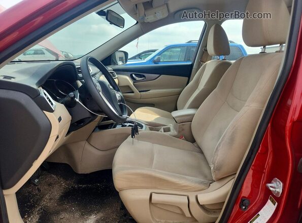 KNMAT2MV9GP688806 2016 NISSAN ROGUE Red Вид салону спереду