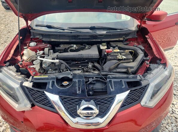 KNMAT2MV9GP688806 2016 NISSAN ROGUE Red Вид задньої частини салону