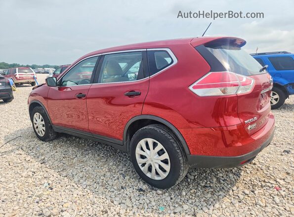 KNMAT2MV9GP688806 2016 NISSAN ROGUE Red Задня ліва чверть