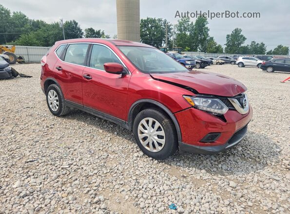 KNMAT2MV9GP688806 2016 NISSAN ROGUE Red Передня права чверть