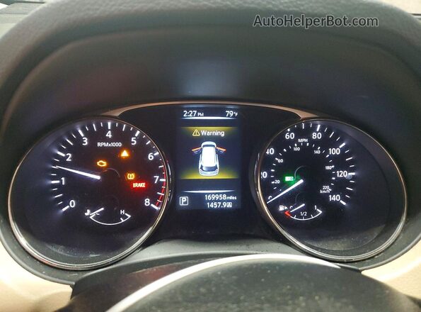 KNMAT2MV9GP712134 2016 NISSAN ROGUE White Instrument cluster view