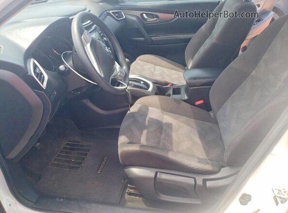 KNMAT2MV9GP724042 2016 NISSAN ROGUE White Widok wnętrza z przodu