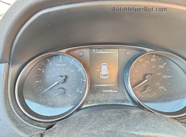 KNMAT2MV9HP592594 2017 NISSAN ROGUE Silver Вид щитка приладів