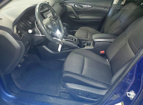 KNMAT2MV9JP567071 2018 NISSAN ROGUE Синий Вид салона спереди