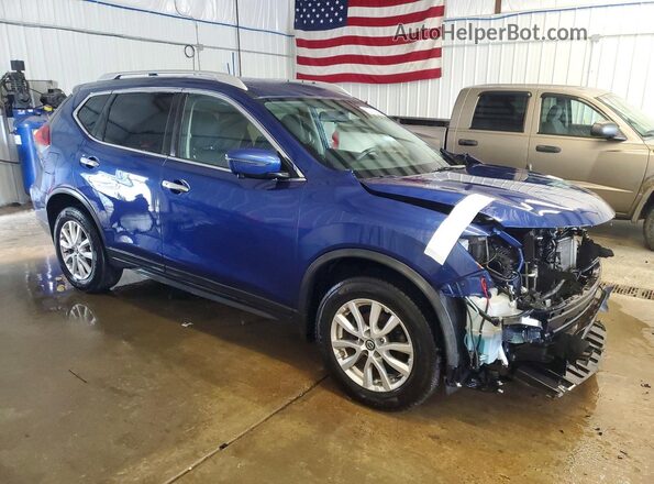 KNMAT2MV9JP567071 2018 NISSAN ROGUE Синий Передняя правая четверть