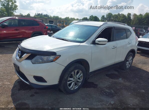 KNMAT2MVXGP603813 2016 NISSAN ROGUE White წინა მარცხენა ხედი სამი მეოთხედიდან