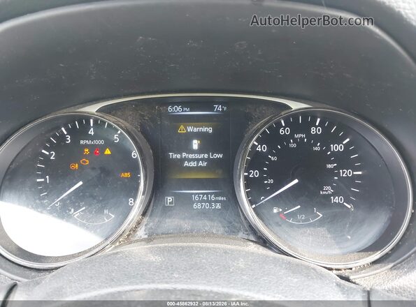 KNMAT2MVXGP603813 2016 NISSAN ROGUE White უკანა სავარძლების ხედი