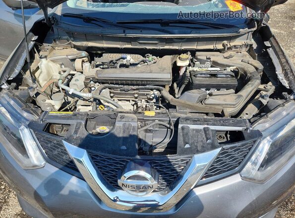 KNMAT2MVXGP615802 2016 NISSAN ROGUE Gray ძრავის განყოფილების ხედი