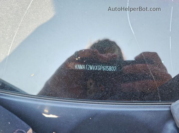 KNMAT2MVXGP615802 2016 NISSAN ROGUE Gray VIN კოდის სტიკერის ხედი