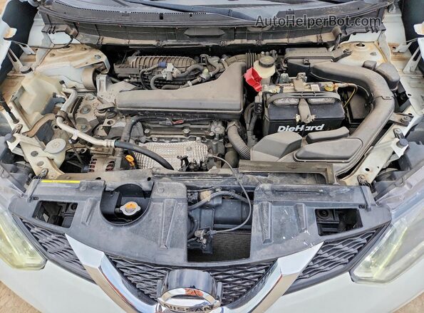 KNMAT2MVXGP626105 2016 NISSAN ROGUE White ძრავის განყოფილების ხედი