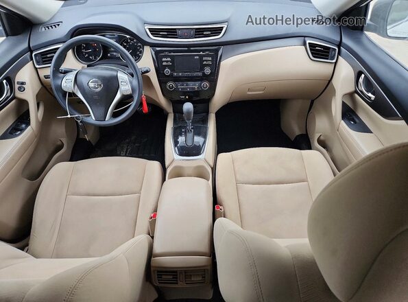 KNMAT2MVXGP626105 2016 NISSAN ROGUE White წინა პანელის ხედი