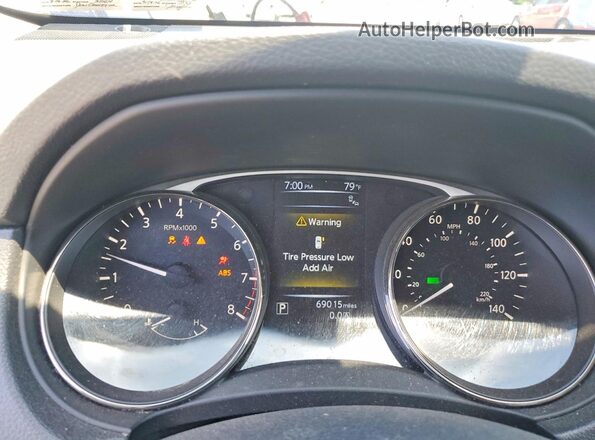 KNMAT2MVXGP626797 2016 NISSAN ROGUE Silver Widok zestawu wskaźników