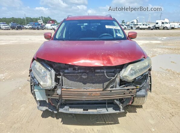 KNMAT2MVXGP645303 2016 NISSAN ROGUE Red წინა ხედი