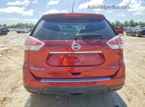 KNMAT2MVXGP645303 2016 NISSAN ROGUE Red უკანა ხედი