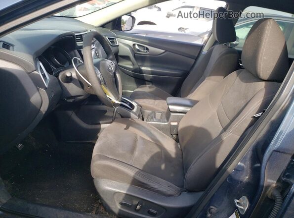KNMAT2MVXGP654969 2016 NISSAN ROGUE Blue Widok wnętrza z przodu