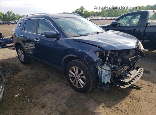 KNMAT2MVXGP654969 2016 NISSAN ROGUE Blue Przód prawy