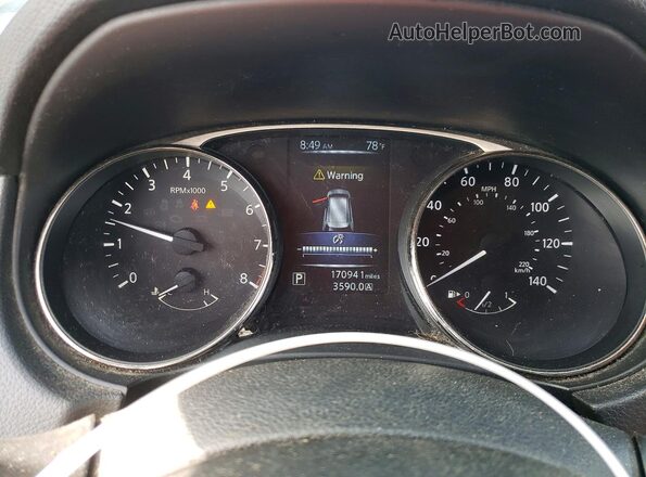 KNMAT2MVXGP654969 2016 NISSAN ROGUE Blue Widok zestawu wskaźników