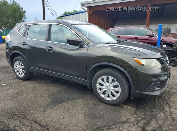 KNMAT2MVXGP662814 2016 NISSAN ROGUE Green Delantero derecho
