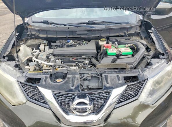 KNMAT2MVXGP662814 2016 NISSAN ROGUE Green Vista del compartimento del motor