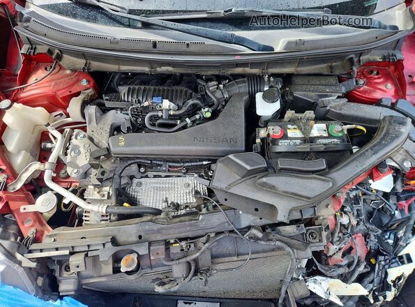 KNMAT2MVXGP685882 2016 NISSAN ROGUE Красный Вид подкапотного пространства