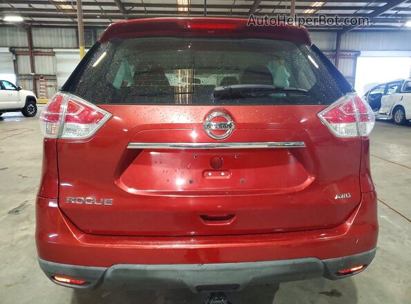 KNMAT2MVXGP685882 2016 NISSAN ROGUE Красный Вид сзади