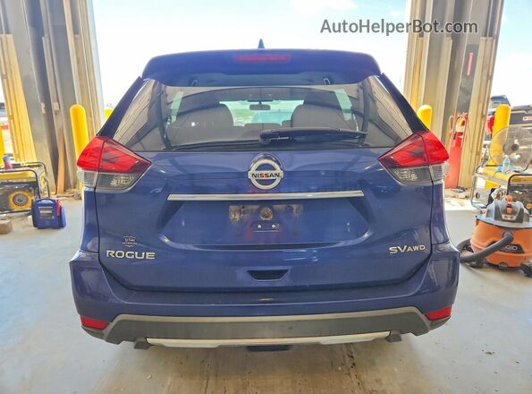 KNMAT2MVXHP602307 2017 NISSAN ROGUE Blue Rear view